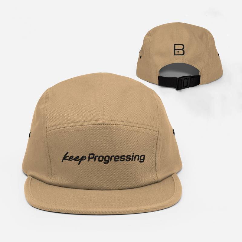 Five Panel Cap - Keep Progressing Mit Bolts Logo Back von BoredProgression