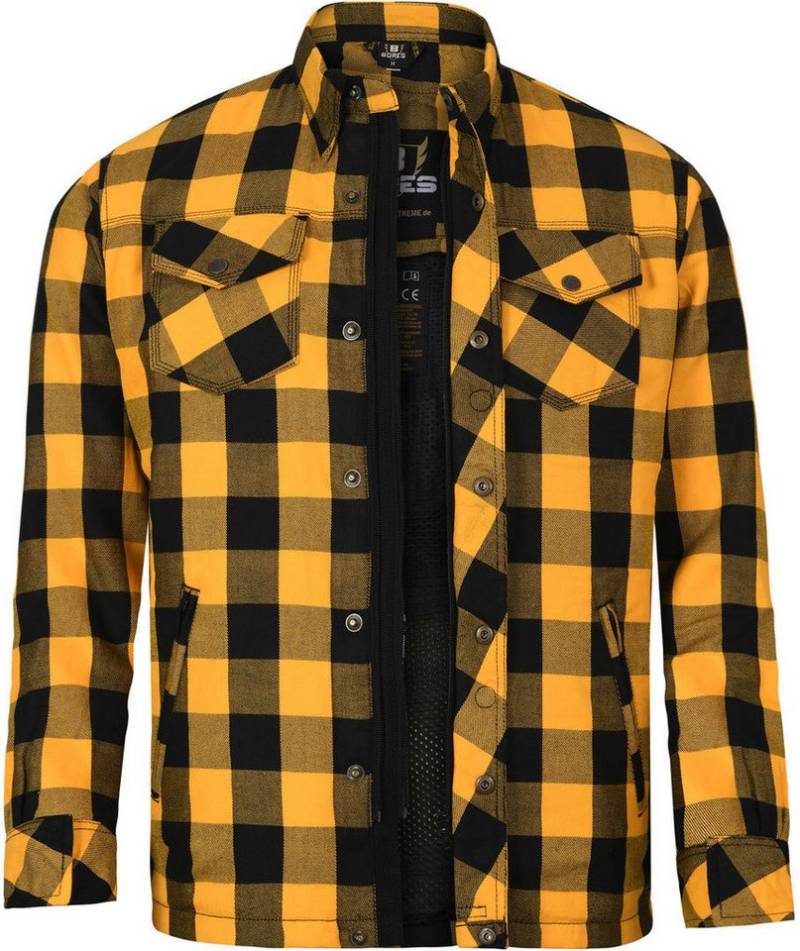 Bores Motorradjacke Lumberjack Basic Motorrad Hemd Atmungsaktiv protektoren reißfest reißverschluss von Bores
