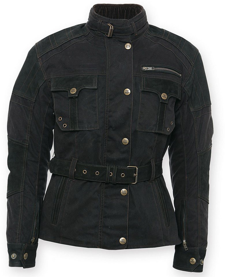 Bores Motorradjacke Monika Damen Wachsjacke herausnehmbares Innenfutter,wasserdicht von Bores