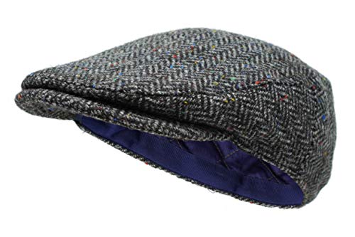 Borges & Scott Die Galway - Irish Tweed Flat Cap - Kieselstein Herringbone - Groß von Borges & Scott