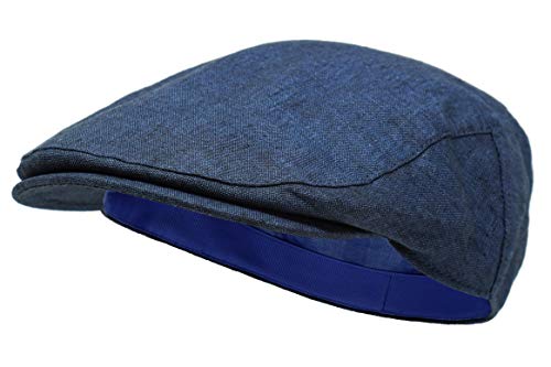 Borges & Scott Die Sammy - Flat Cap aus irischem Leinen - Dämmerung - L von Borges & Scott