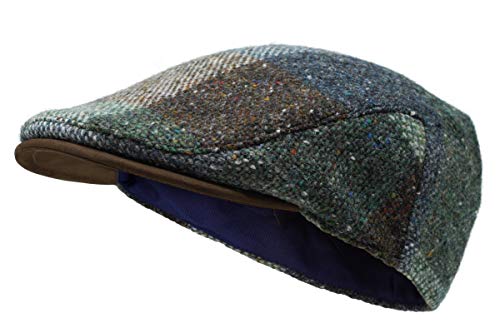 Borges & Scott Die Sloan Strand - Flat Cap aus Irish Tweed und Nubukleder - XL von Borges & Scott