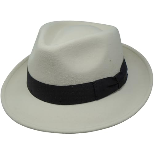 Borges & Scott - Rohwoll-Fedora - Wasserbeständig - Fedora Trilby Style Filzhut - 60cm von Borges & Scott