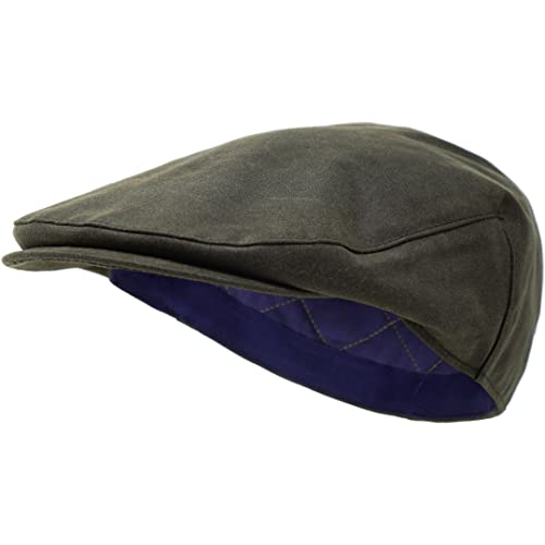 Borges & Scott The Drake – Wasserdicht – traditionelle Wachskappe, olivgrün, 58cm (M) von Borges & Scott