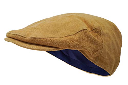 Borges & Scott The Tanner - Flat Cap aus Leder - Kappe mit weichem Schweinslederfutter - Leicht Gebräunt - L Borges & Scott The Tanner - Flat Cap aus Leder - Kappe mit weichem Schweinslederfutter - Leicht Gebräunt - L von Borges & Scott