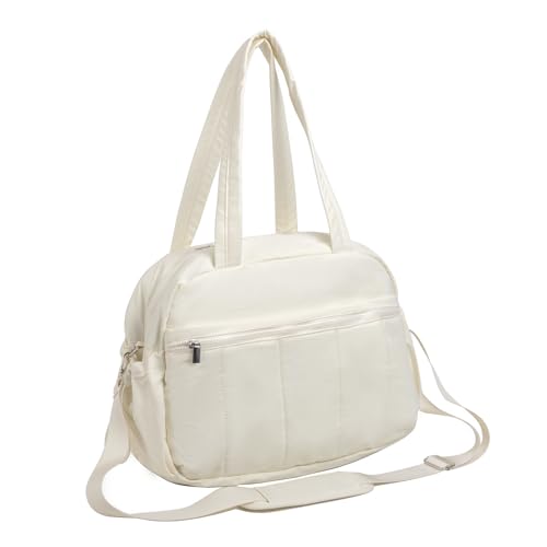 Boriad Reisetasche für Handgepäck,Wasserabweisend Kleine Reisetasche Damen,Puffer Weekender Travel Bag 24L, Kliniktasche Geburt,Sporttasche Mit PVC Nasse Tasche für Damen und Herren,Beige Boriad Reisetasche für Handgepäck,Wasserabweisend Kleine Reisetasche Damen,Puffer Weekender Travel Bag 24L, Kliniktasche Geburt,Sporttasche Mit PVC Nasse Tasche für Damen und Herren,Beige von Boriad
