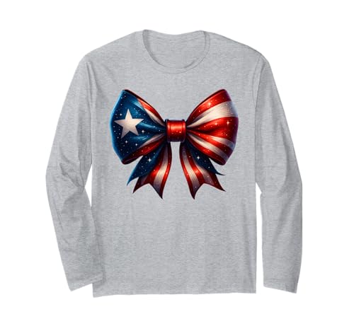 Puerto Rico Flagge Frauen Schleife Puerto Rican Hispanic Heritage Langarmshirt Puerto Rico Flagge Frauen Schleife Puerto Rican Hispanic Heritage Langarmshirt von Boricua Coquette Bow Puerto Rico Flag Apparel