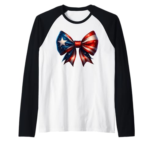 Puerto Rico Flagge Frauen Schleife Puerto Rican Hispanic Heritage Raglan Puerto Rico Flagge Frauen Schleife Puerto Rican Hispanic Heritage Raglan von Boricua Coquette Bow Puerto Rico Flag Apparel