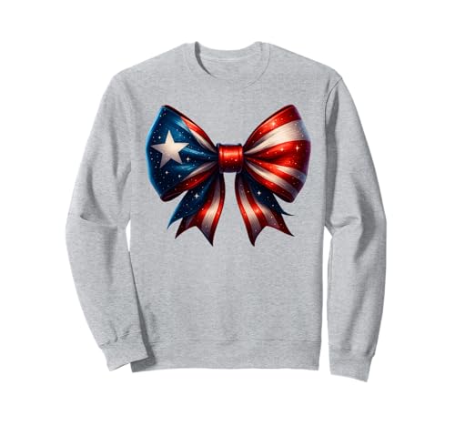 Puerto Rico Flagge Frauen Schleife Puerto Rican Hispanic Heritage Sweatshirt Puerto Rico Flagge Frauen Schleife Puerto Rican Hispanic Heritage Sweatshirt von Boricua Coquette Bow Puerto Rico Flag Apparel