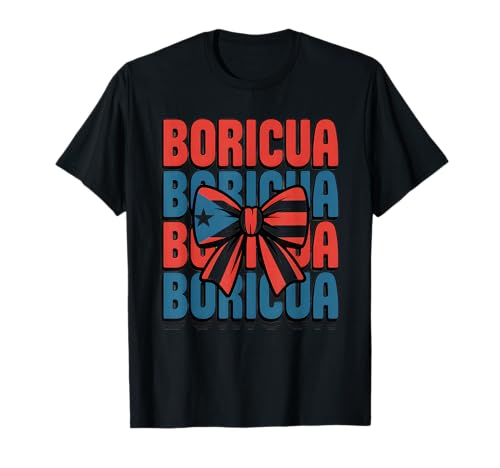 Groovy Boricua Girl Hispanic Heritage Coquette Bow Vibes T-Shirt Groovy Boricua Girl Hispanic Heritage Coquette Bow Vibes T-Shirt von Boricua Girl Hispanic Heritage Tee