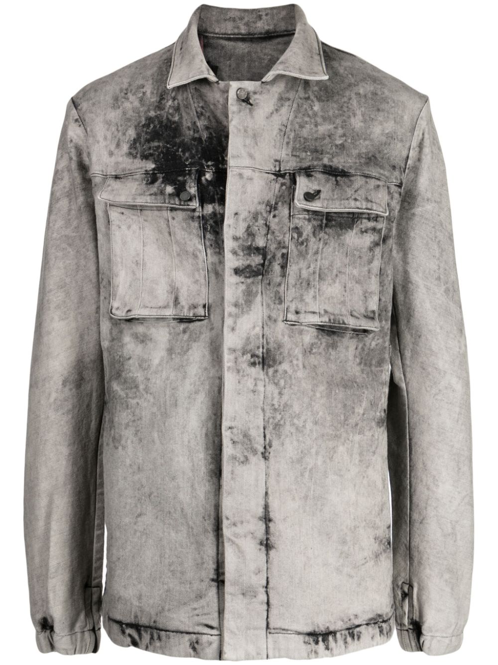 Boris Bidjan Saberi Jeansjacke im Distressed-Look - Grau von Boris Bidjan Saberi