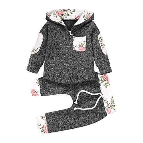 Borlai Baby Jungen Hoodie Hosen und Oberteile Outfits Kleidung Sets Art und Weise reizende Sweatshirt Geschenke Sets, 0-36 Monate, 2 Stück von Borlai