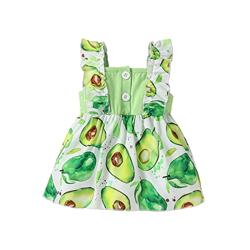 Borlai Baby Schwester Sommer Kleid Outfits Neugeborenen Kleinkind Mädchen Rüschen Ärmelloses Gedruckt Strampler Kleid von Borlai