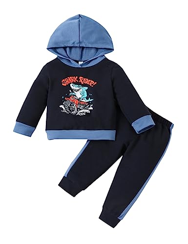 Borlai Babykleidung Set Baby Jungen Trainingsanzug Langarm Kapuzenpullover mit Jogginghose Kinder Jungen Kleidung Outfit Set von Borlai