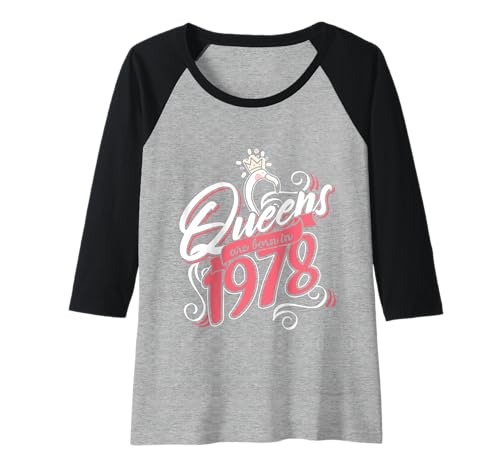 Damen Queens Are Born In 1978 Bday Flamingo Geschenke 45. Geburtstag Raglan Damen Queens Are Born In 1978 Bday Flamingo Geschenke 45. Geburtstag Raglan von Born In 1978 Design Flamingo 45 Years Old Gifts