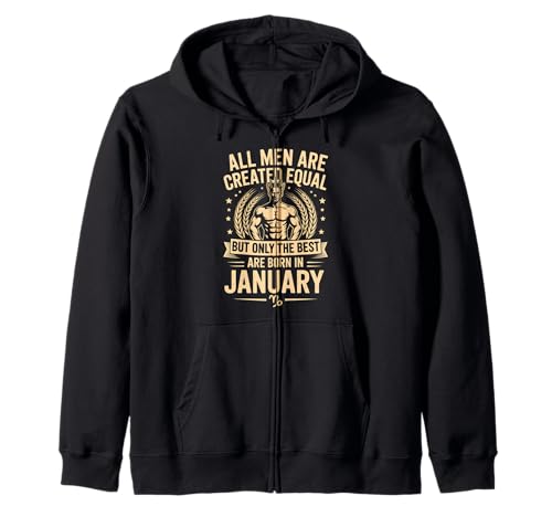 Alle Männer sind gleich geschaffen die besten geboren Januar Geburtstag Kapuzenjacke von Born January birthday tee