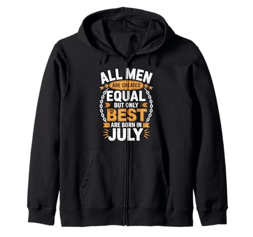 Alle Männer sind gleich dem besten Geburtstag im Juli geschaffen Kapuzenjacke von Born July birthday tee