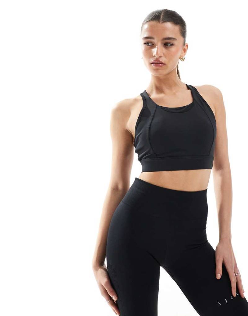 Born Living Yoga - Bikila - Sport-BH in Schwarz mit hoher Stützfunktion von Born Living Yoga