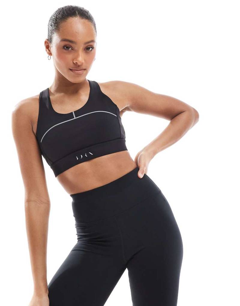 Born Living Yoga - Carole - Sport-BH in Schwarz mit hoher Stützfunktion von Born Living Yoga