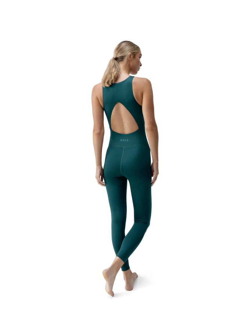 Born Living Yoga - Corpo - Sport-Jumpsuit in Dunkelgrün mit herausnehmbaren Einlagen von Born Living Yoga