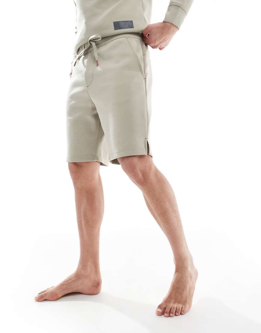 Born Living Yoga - Hughes - Bequeme Sportshorts in der Farbe River Stone-Neutral von Born Living Yoga