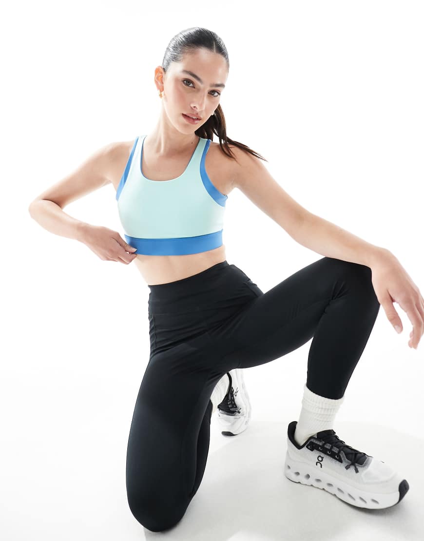 Born Living Yoga - Xenia - Wendbarer Sport-BH in Welle/Seladonblau mit hoher Stützfunktion-Bunt von Born Living Yoga