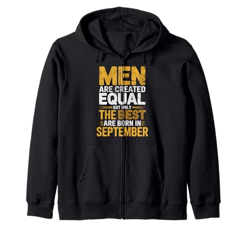Alle Männer sind gleich dem besten geborenen September Geburtstag geschaffen Kapuzenjacke von Born September birthday tee