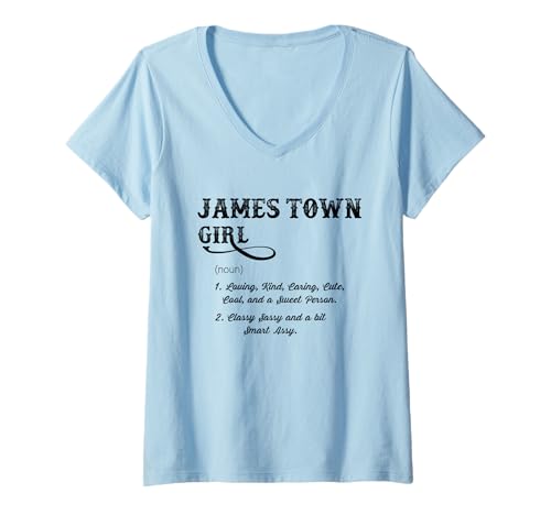 Damen Jamestown Girl - Wyoming | Funny Definition - Women's - T-Shirt mit V-Ausschnitt Damen Jamestown Girl - Wyoming | Funny Definition - Women's - T-Shirt mit V-Ausschnitt von Born and Raised in JAMESTOWN, WY