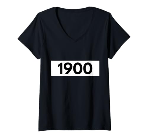 Damen Geburtstag im Jahr 1900 Geboren im Jahr 1900 Geburtstag Jahrgang 1900 T-Shirt mit V-Ausschnitt von Born in 1900