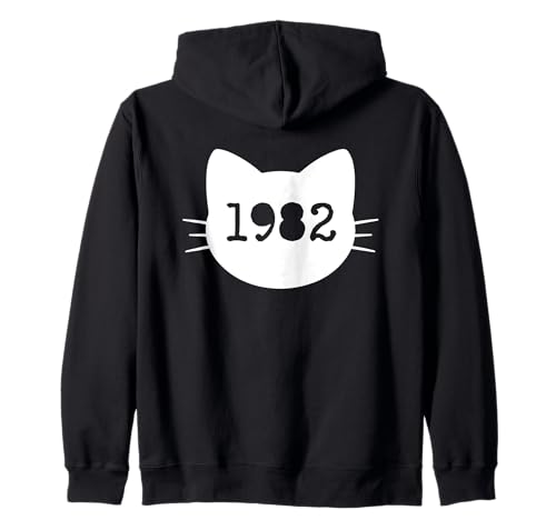 Katze Geboren im Jahr 1982 Geburtstag Katzen-Mama Katze Papa Kapuzenjacke Katze Geboren im Jahr 1982 Geburtstag Katzen-Mama Katze Papa Kapuzenjacke von Born in 1982 Year Birthday Cat Mom Cat Dad
