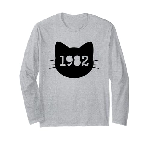 Katze Geboren im Jahr 1982 Geburtstag Katzen-Mama Katze Papa Langarmshirt Katze Geboren im Jahr 1982 Geburtstag Katzen-Mama Katze Papa Langarmshirt von Born in 1982 Year Birthday Cat Mom Cat Dad