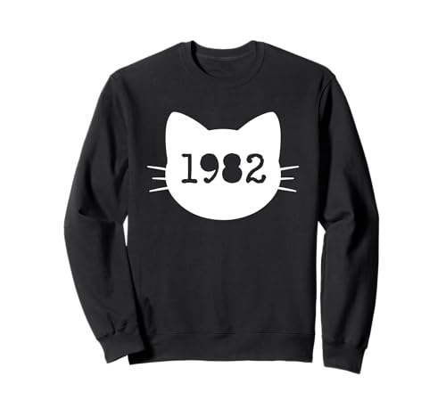 Katze Geboren im Jahr 1982 Geburtstag Katzen-Mama Katze Papa Sweatshirt Katze Geboren im Jahr 1982 Geburtstag Katzen-Mama Katze Papa Sweatshirt von Born in 1982 Year Birthday Cat Mom Cat Dad