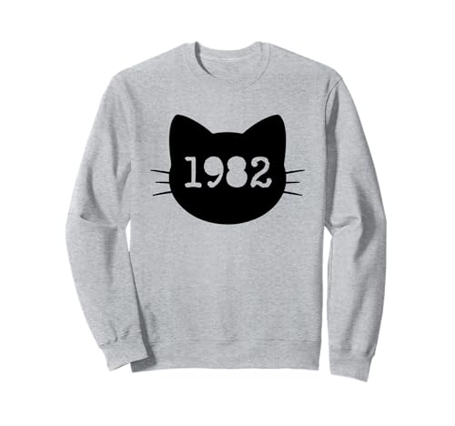 Katze Geboren im Jahr 1982 Geburtstag Katzen-Mama Katze Papa Sweatshirt Katze Geboren im Jahr 1982 Geburtstag Katzen-Mama Katze Papa Sweatshirt von Born in 1982 Year Birthday Cat Mom Cat Dad
