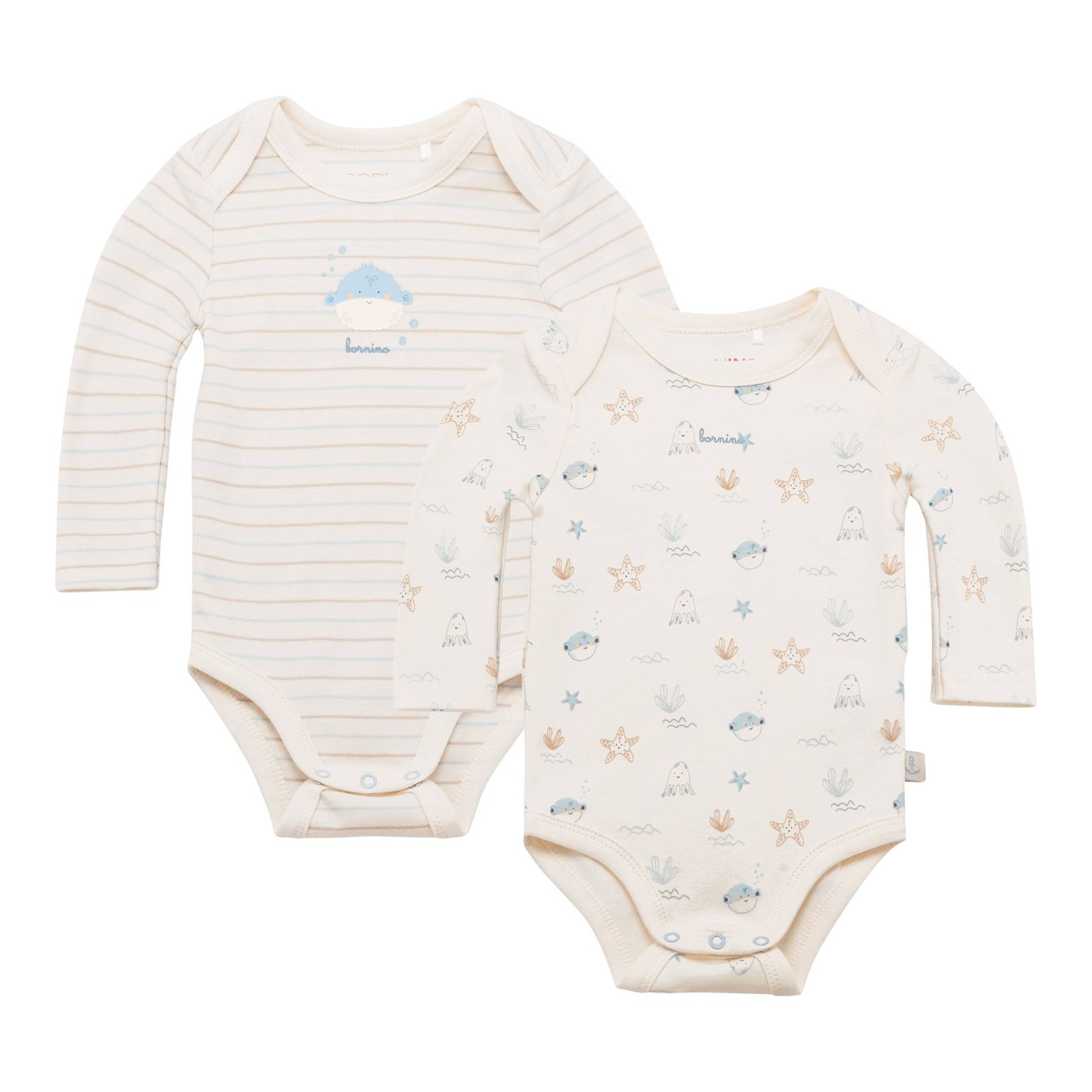 Bornino Aqua Friends 2er-Pack Bodys langarm Aqua Friends von Bornino