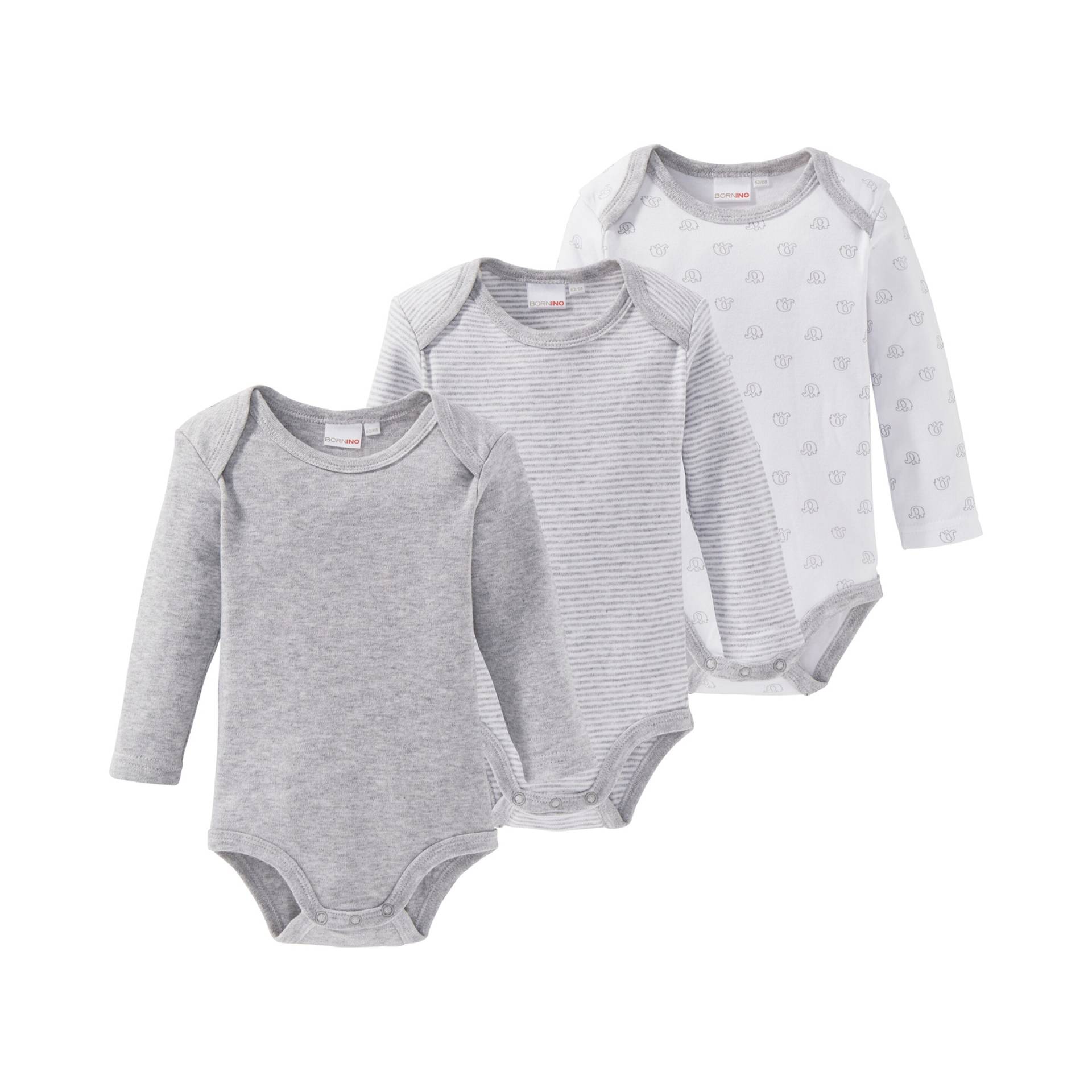 Bornino Basics 3er-Pack Bodys langarm von Bornino