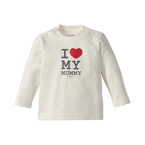 Bornino Basics Shirt Langarm Love Mommy - Baby-Longsleeve aus Reiner Baumwolle mit Druckknöpfen an den Schultern & Rundhalsausschnitt - Größe 50 von Bornino