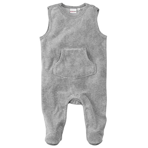 Bornino Basics Strampler/Einteiler - mit Druckknöpfen, Farbe: grau, Nicki, Öko-Tex Zertifiziert- Baby Bekleidung für Mädchen/Jungen von Bornino