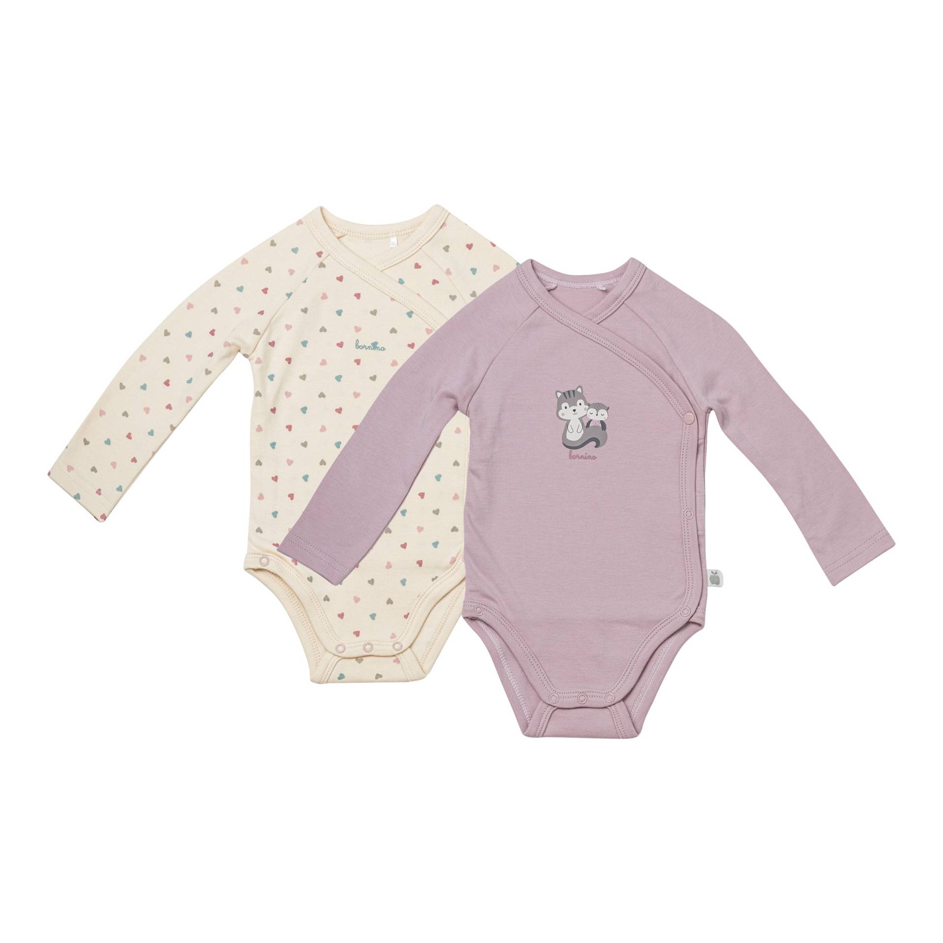 Bornino Cozy Time 2er-Pack Wickelbodys langarm Cozy Friends von Bornino