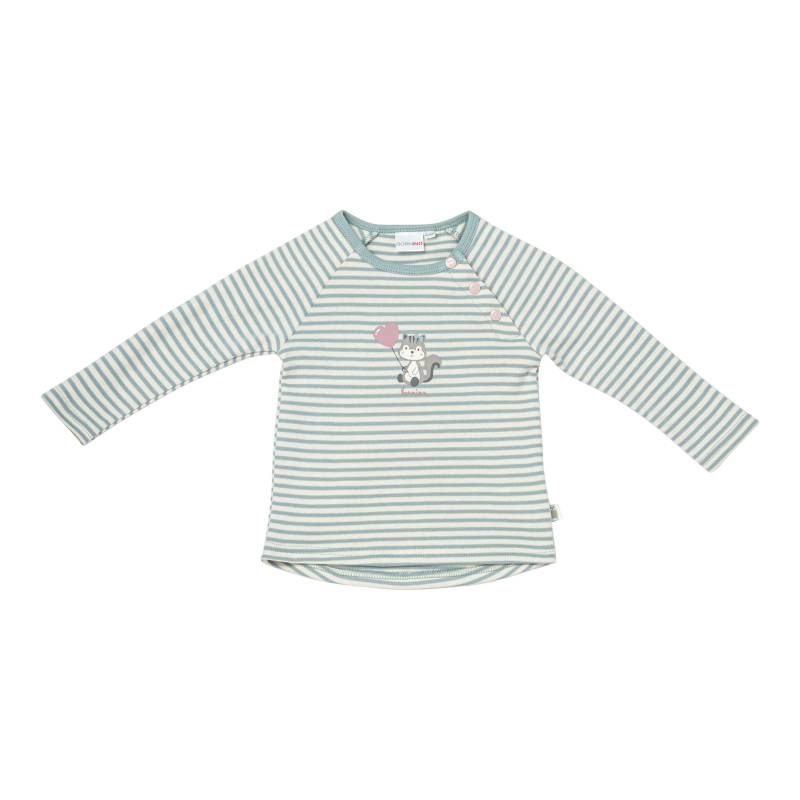 Bornino Cozy Time Raglanshirt langarm Ringel Eichhörnchen von Bornino