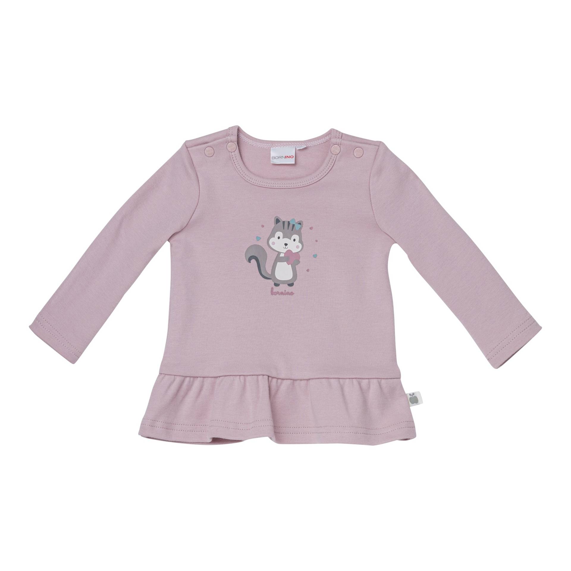 Bornino Cozy Time Shirt langarm Volant Eichhörnchen von Bornino