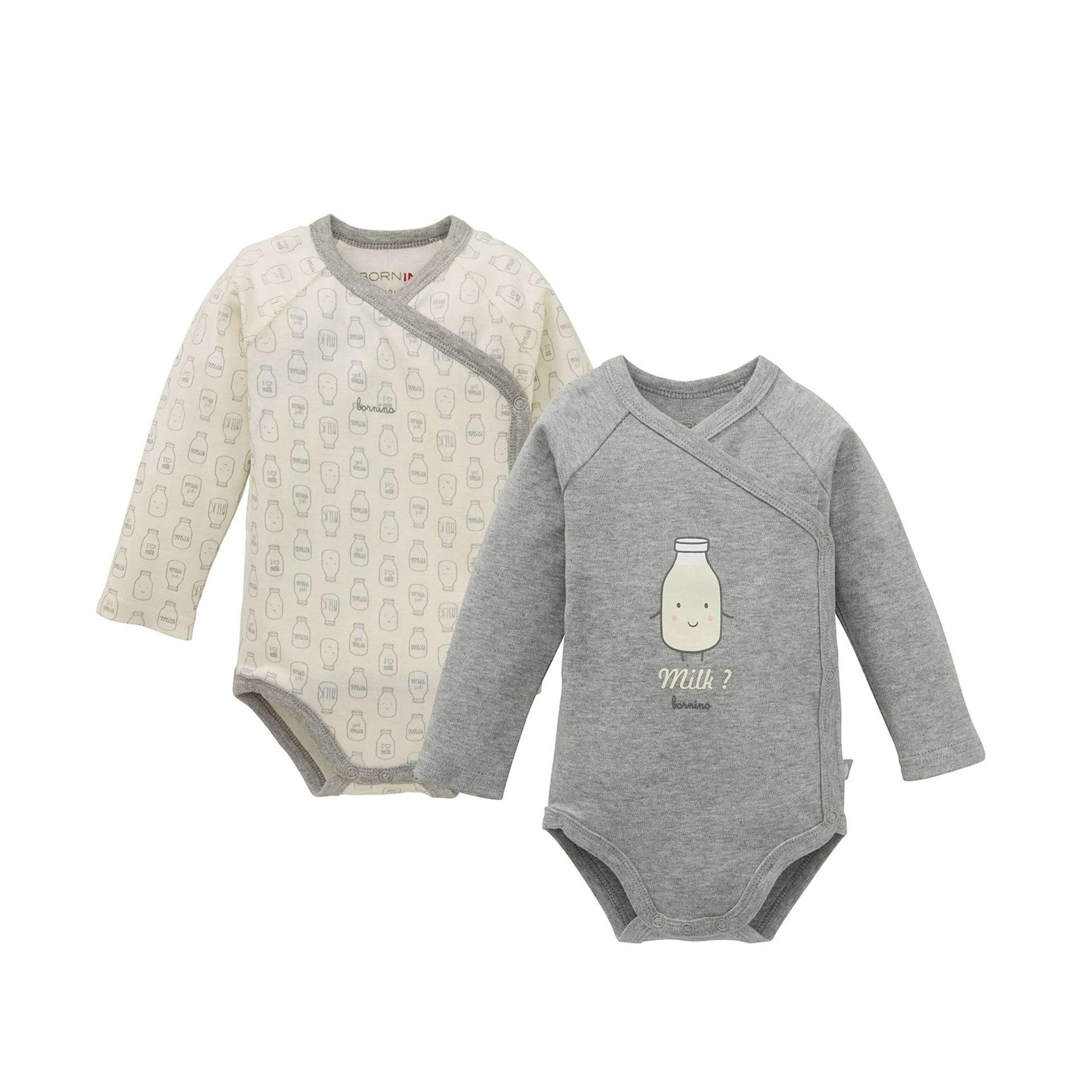 Bornino Lieblinge 2er-Pack Wickelbodys langarm von Bornino