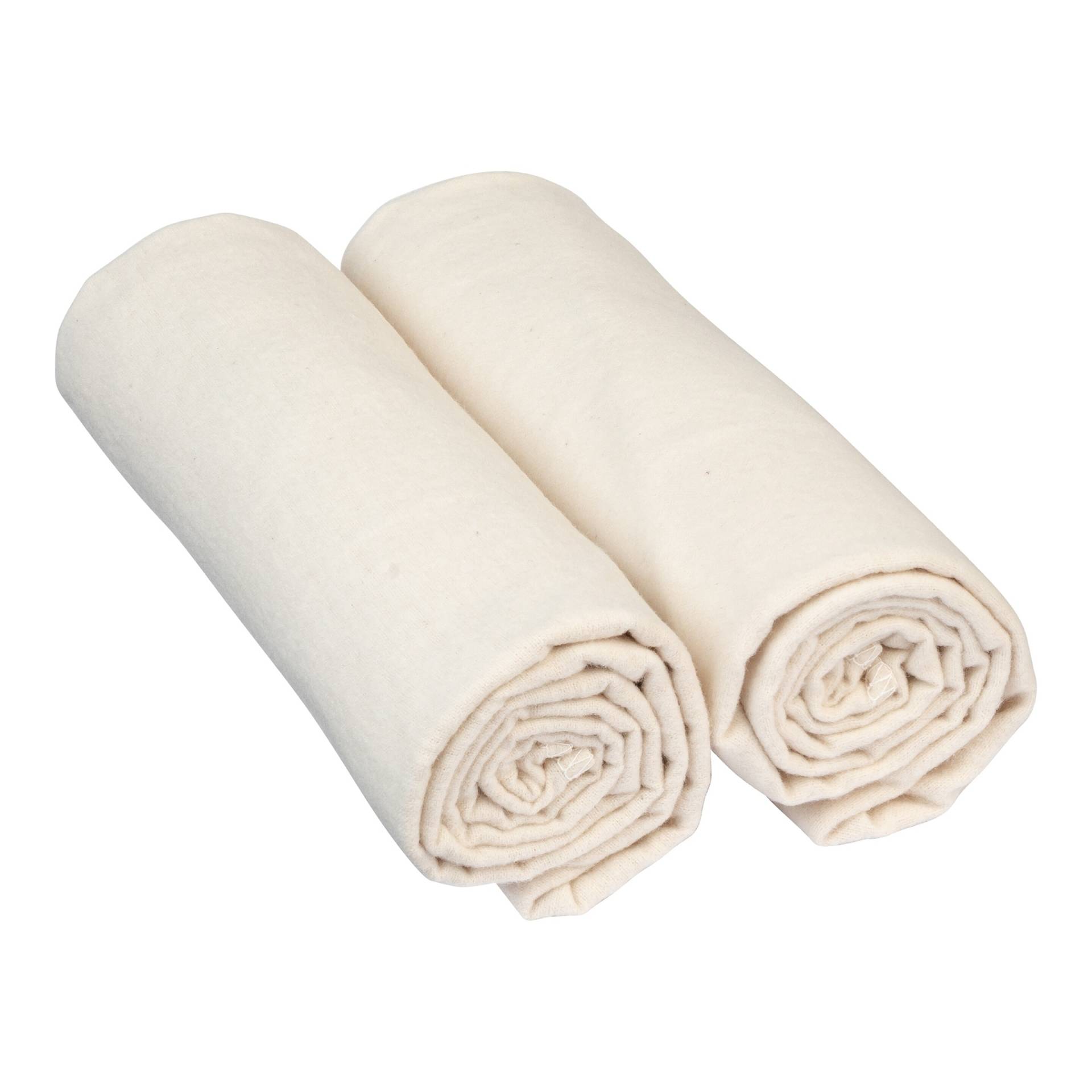 Bornino Lieblinge 2er-Pack Moltontücher 80x80 cm ungebleicht von Bornino