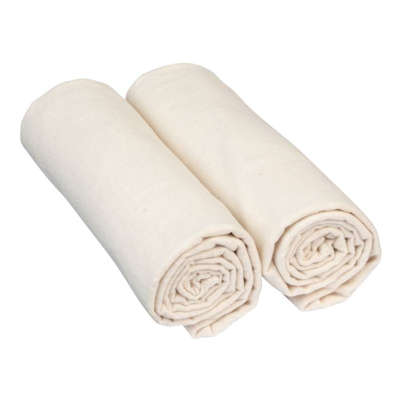 Bornino Lieblinge 2er-Pack Moltontücher 80x80 cm ungebleicht von Bornino