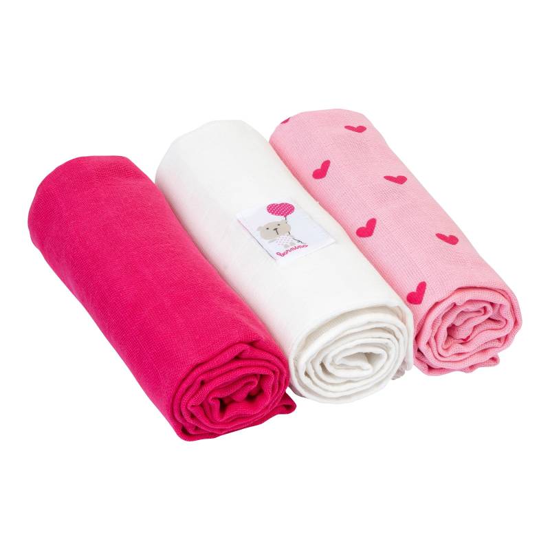 Bornino Lieblinge 3er-Pack Mullwindeln 80x80 cm von Bornino