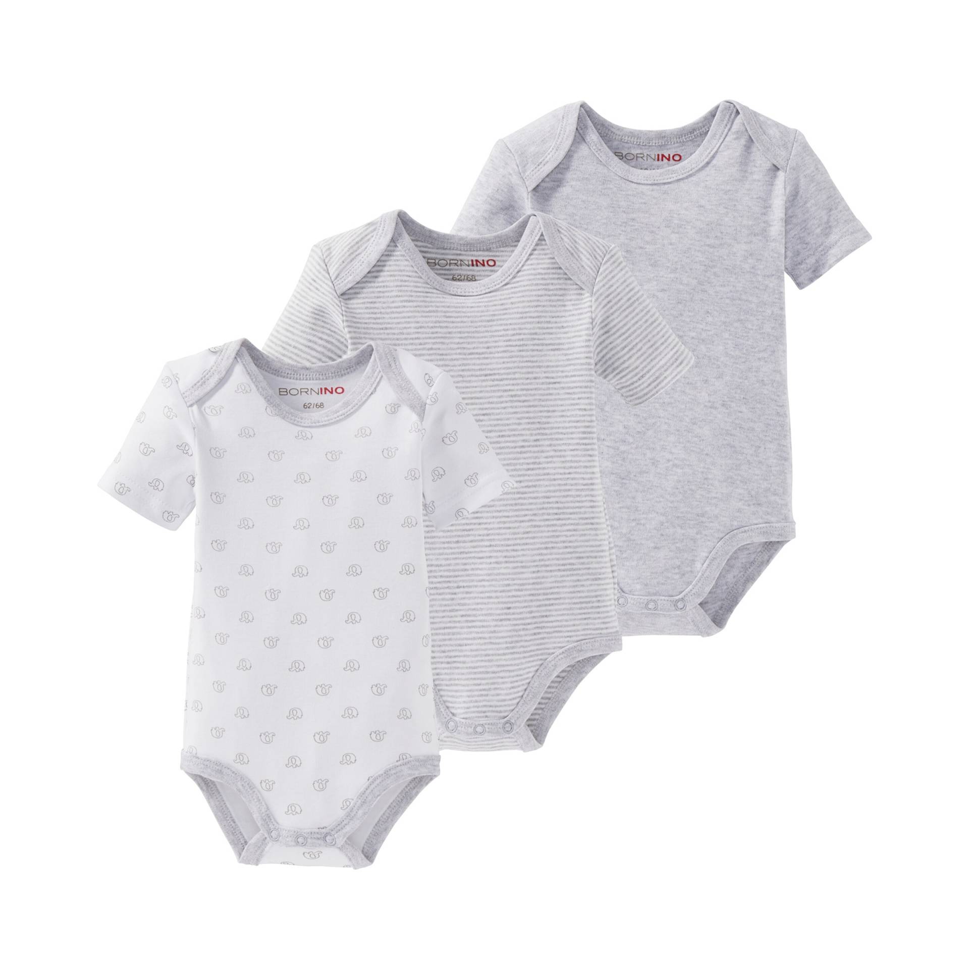 Bornino Basics 3er-Pack Bodys kurzarm von Bornino