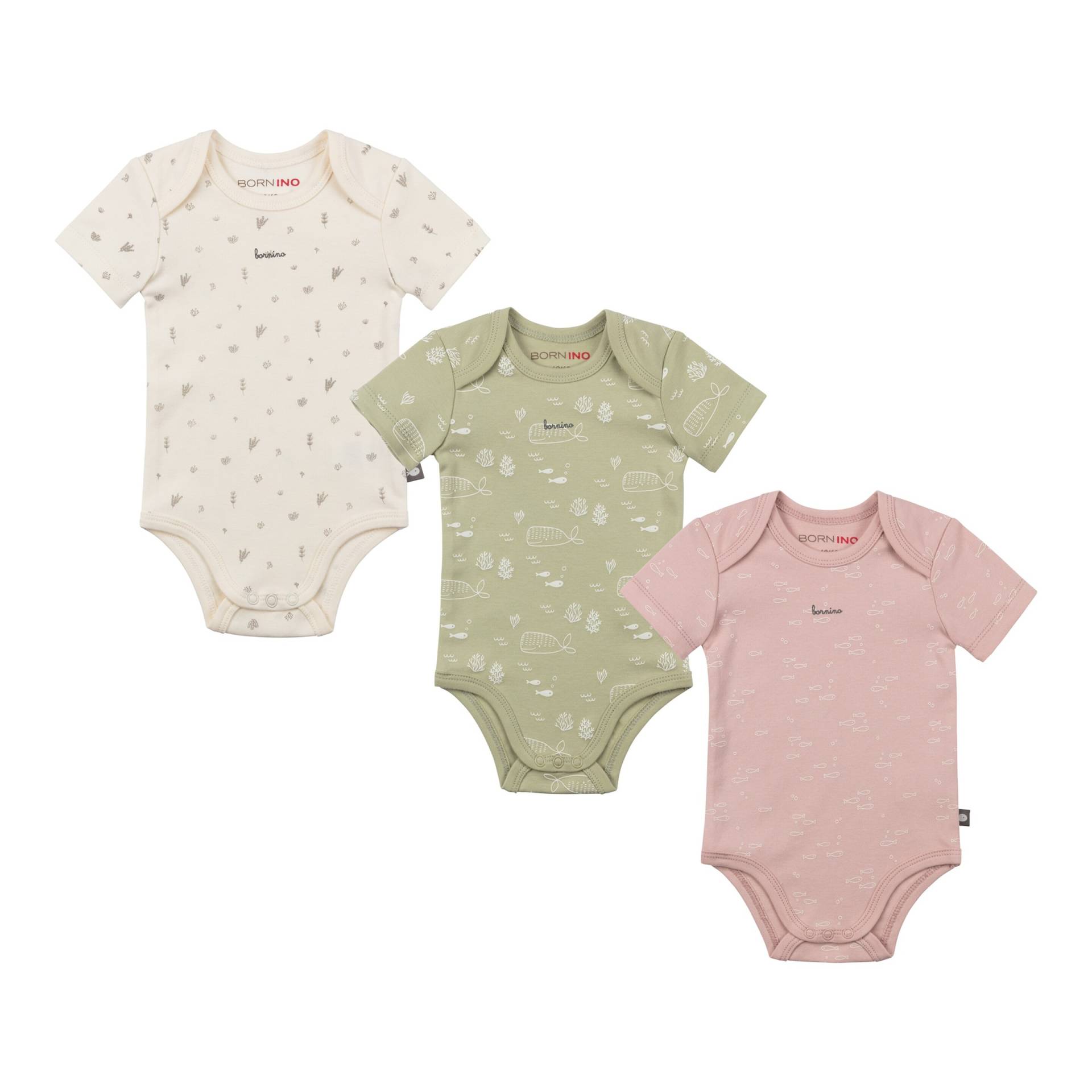 Bornino Ocean 3er-Pack Bodys kurzarm Ocean von Bornino