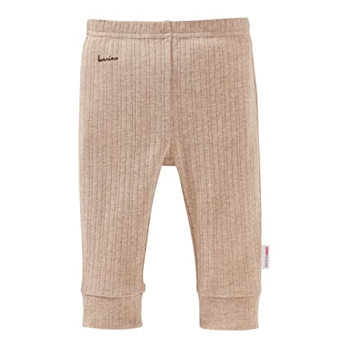 Bornino RIPP-Kollektion Leggings Rippqualität braun - eingearbeitetes Rippmuster und aufgedruckter bornino-Schriftzug - Gummizugbund - Reine Baumwolle - Größe 98 von Bornino