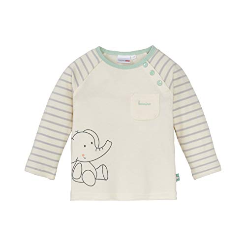 Bornino Raglanshirt Elefant - Baumwollshirt für Babys mit Druckknöpfen & Rundhalsausschnitt - Größe 50 von Bornino