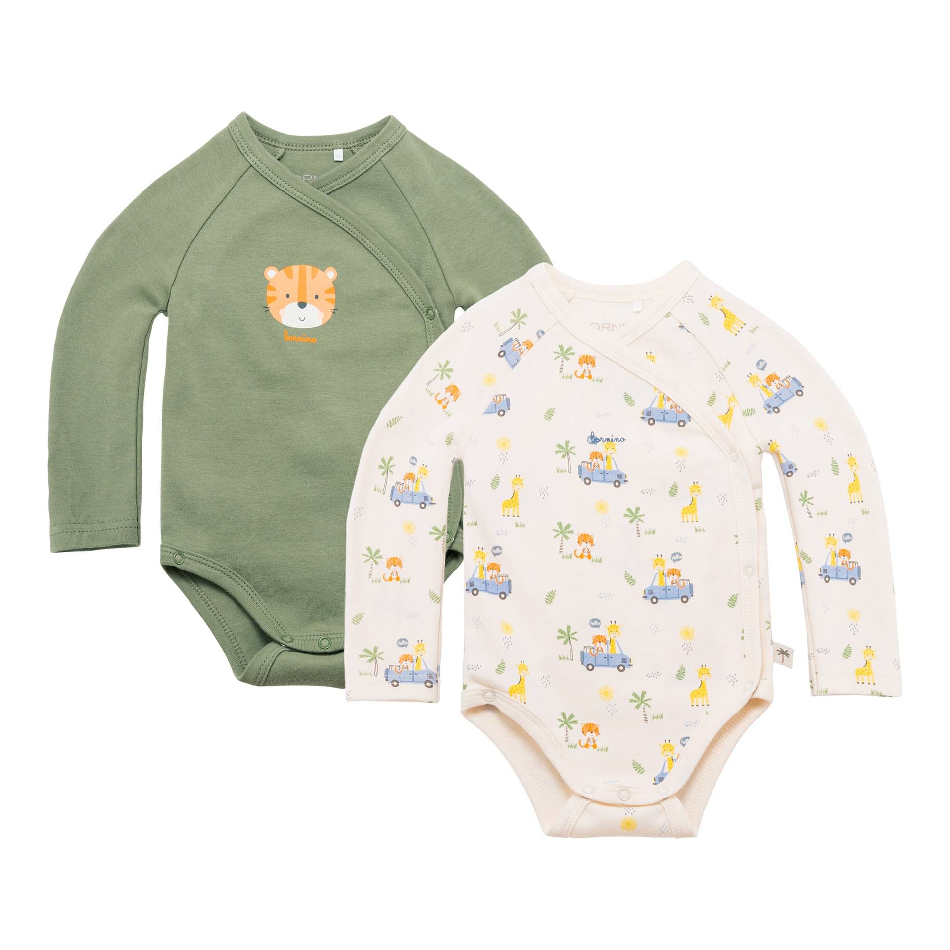 Bornino Sunny Adventure 2er-Pack Wickelbodys langarm Sunny Adventure von Bornino