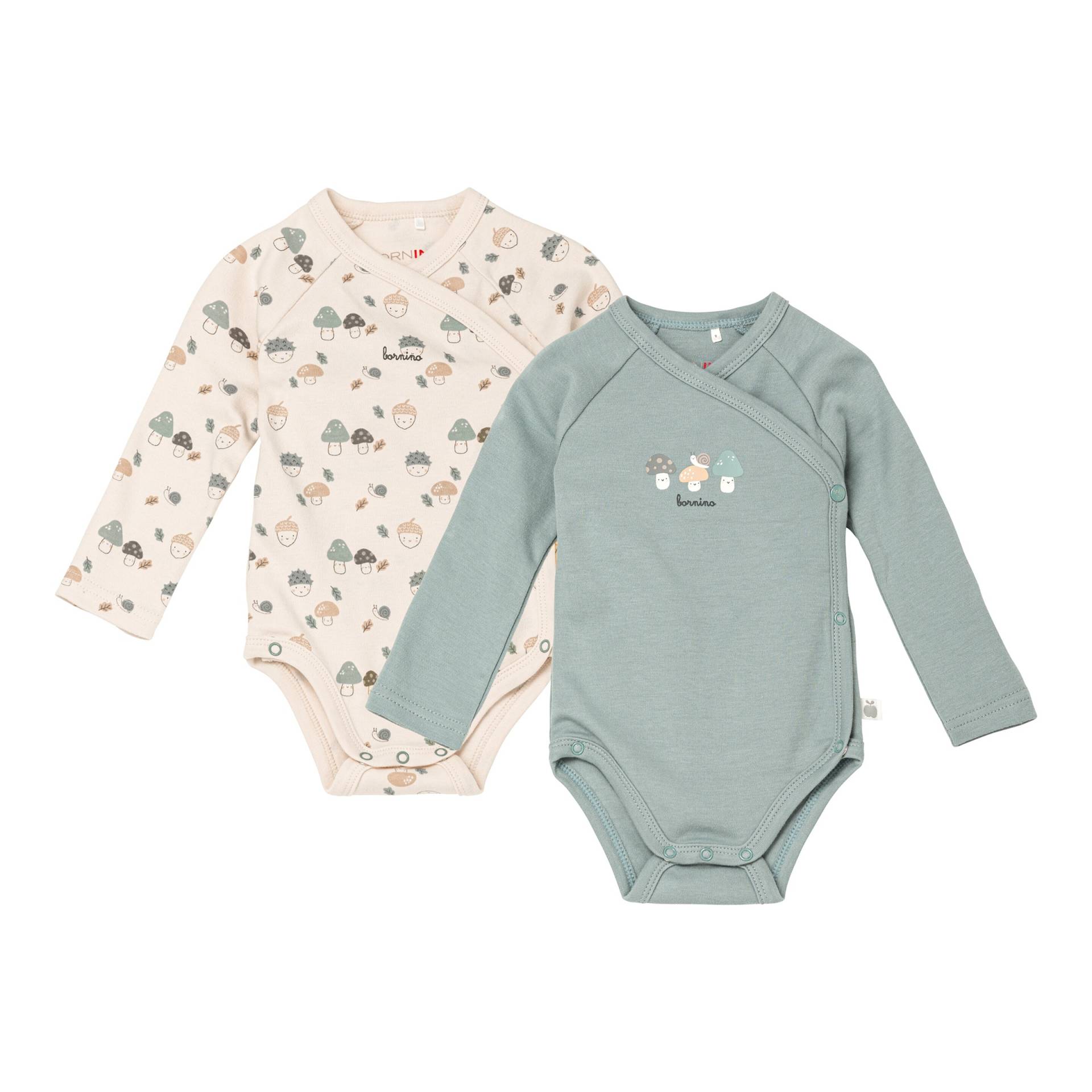 Bornino Sweet Nature 2er-Pack Wickelbodys langarm Sweet Nature von Bornino